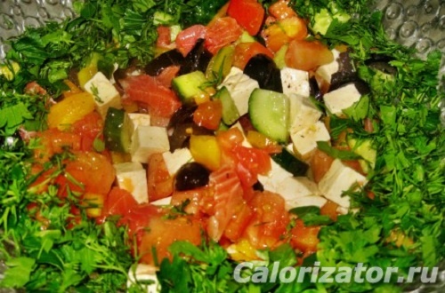 Греческий салат с овощами