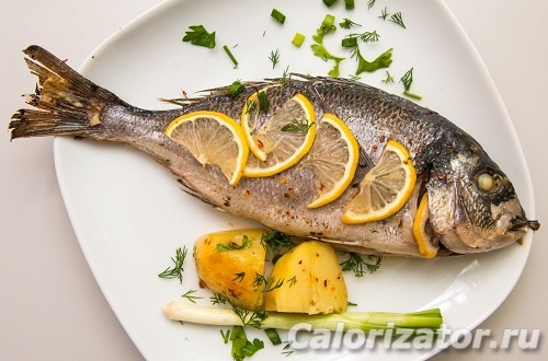 Рыба запеченная в духовке с овощами