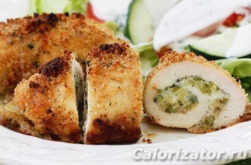 Куриные рулетики с моцареллой и цуккини Куриные рулетики с моцареллой и цуккини