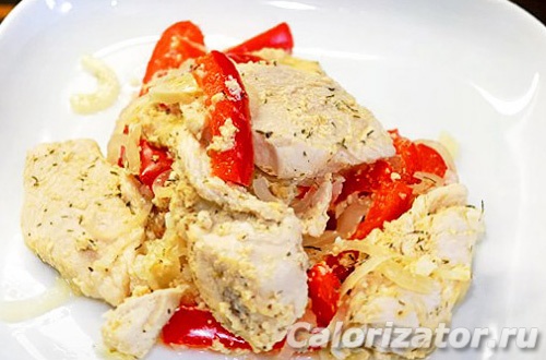 Курица с овощами в кефирном маринаде для диеты кето Курица с овощами в кефирном маринаде для диеты кето