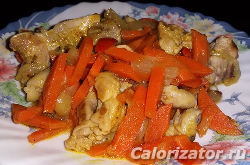 Цыпленок с имбирем и морковью по Дюкану