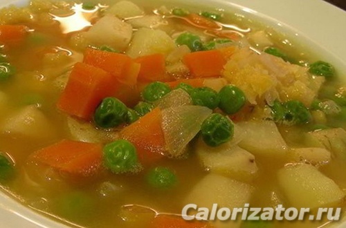 Суп с зеленым горошком по Дюкану