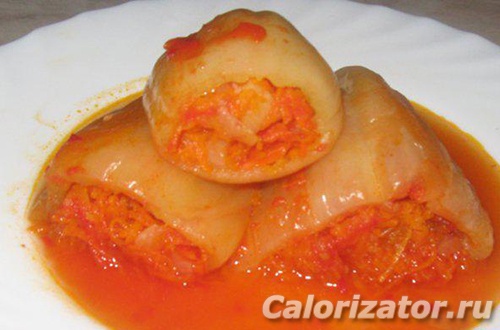 Перец с овощами в томатной заливке по Дюкану