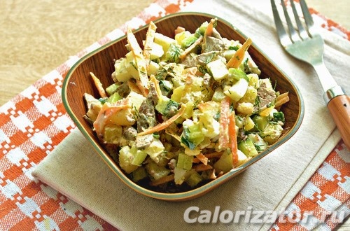 Салат с языком и овощами ПП Салат с языком и овощами ПП