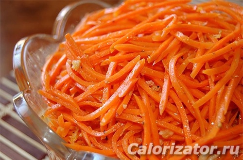 Дюкановская морковь по-корейски с кориандром