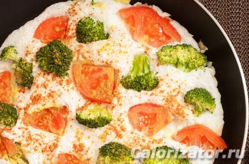 Омлет белковый с овощами Омлет белковый с овощами