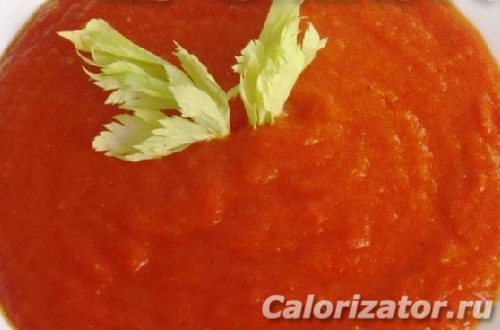 Суп-пюре из сладкого перца с томатами