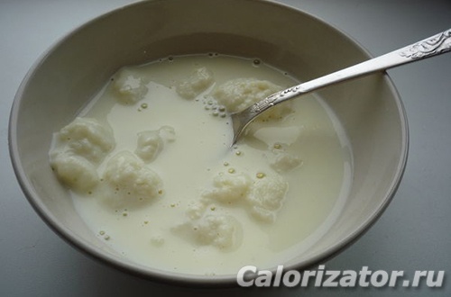 Молочный суп с белковыми облачками по Дюкану