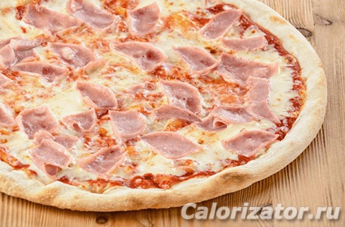 Пицца с ветчиной, пошаговый рецепт на ккал, фото, ингредиенты - Натали