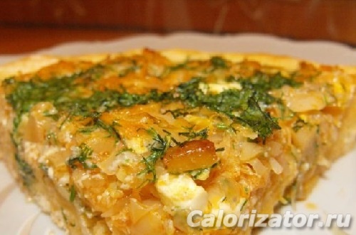 Пирог открытый с пекинской капустой