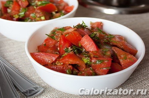 калорийность овощного салата с растительным маслом