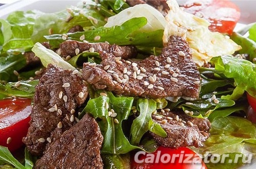 Теплый салат с говядиной – подробный рецепт