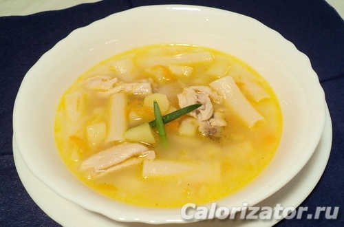 Куриный Суп с картошкой и вермишелью на курином бульоне