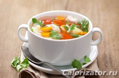 Легкий овощной суп без мяса
