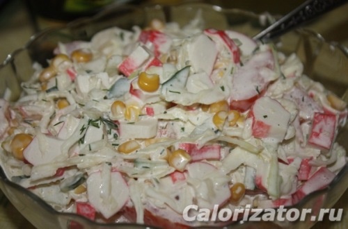 Салат с крабовыми палочками Салат с крабовыми палочками