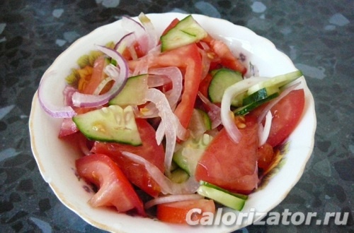 калорийность салата из помидора