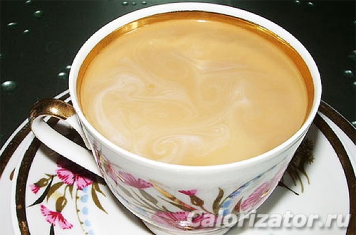 Какао с молоком 2.5% и сахаром - калорийность