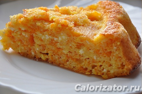 Запеканка морковная с курагой, столовая Яндекса: калорийность, белки, жиры, углеводы