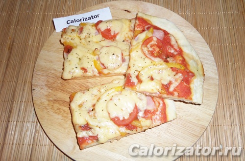 Пицца с ветчиной, томатами и сыром пошаговый рецепт с фото