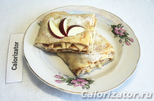 Блинный пирог с яблоками - как приготовить, рецепт с фото по шагам, калорийность.