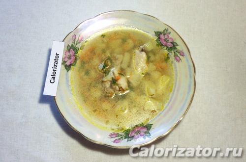 Картофельный суп с куриными крылышками