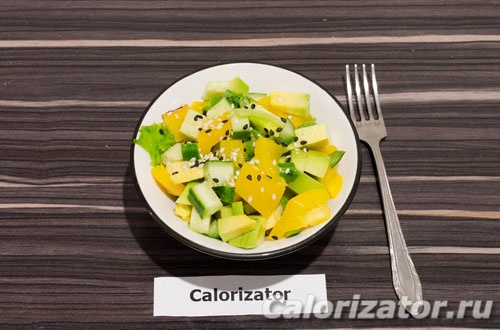 Салат с запеченным перцем и авокадо - как приготовить, рецепт с фото по шагам, калорийность.