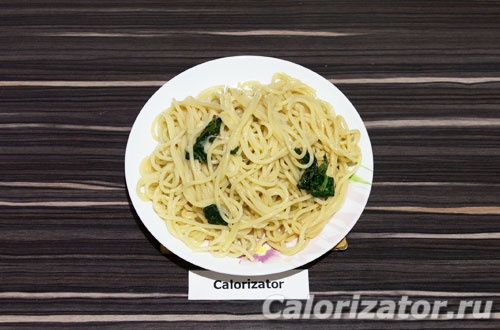 Спагетти со шпинатом