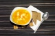 Тыквенный суп с нутом и адыгейским сыром