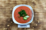 Готовое блюдо: гаспачо - холодный томатный суп