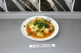 Готовое блюдо: овощное рагу с тофу