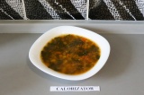 Готовое блюдо: суп с чечевицей