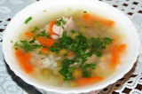 Готовое блюдо: суп из кролика с сельдереем
