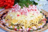 Салат крабовый с грибами