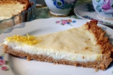 Готовое блюдо: лимонный пирог из печенья с рикоттой
