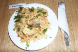 Готовое блюдо: курица по индийски с рисом басмати