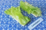 Шаг 6. Выложить хлебцы на салфетку или на стол. Положить сверху листья салата.