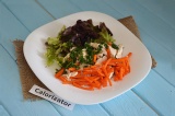 Готовое блюдо: теплый салат с морковью
