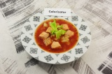 Готовое блюдо: суп рыбно-томатный