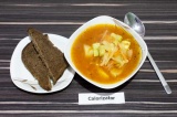Легкий суп с кабачком и нутом