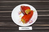 Перец с гречкой и адыгейским сыром