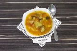 Готовое блюдо: суп из запеченных овощей
