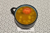 Готовое блюдо: суп из пророщенного маша с баклажаном