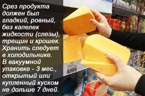 Выбор и хранение сыра Российского