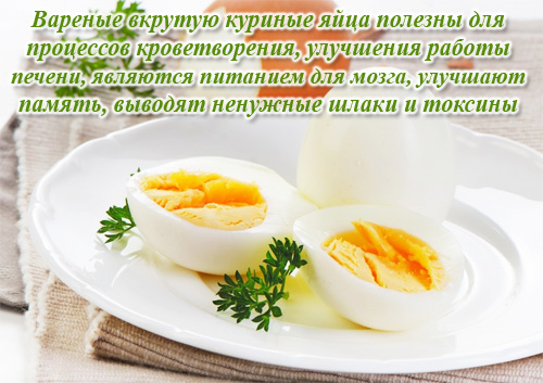 Состав и полезные свойства яйца куриного (вареного вкрутую)